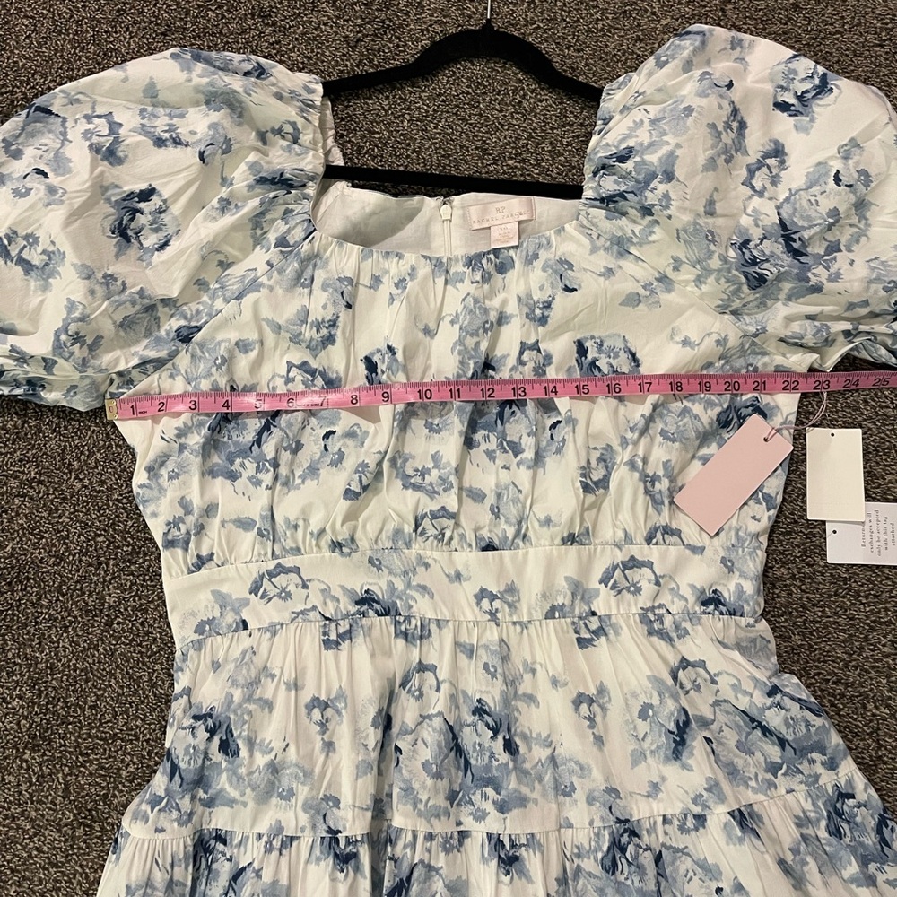 NWT Rachel Parcell Blue Ashley Blur Floral Dress | Size XXL - Picture 7 of 9